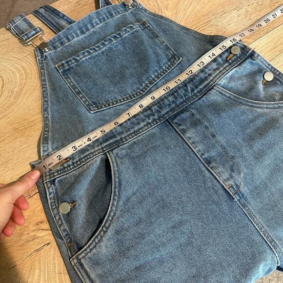 WeWoreWhat Basic Overalls Light Wash Denim M - Picture 10 of 11